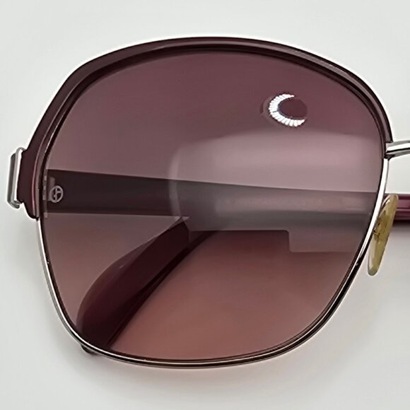 Giorgio Armani GA851/S Burgundy Silver Frame Brown Gradient Butterfly Sunglasses main image 6